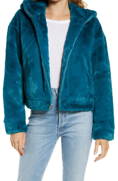 Shop Ugg Mandy Faux Fur Hooded Jacket In Rio