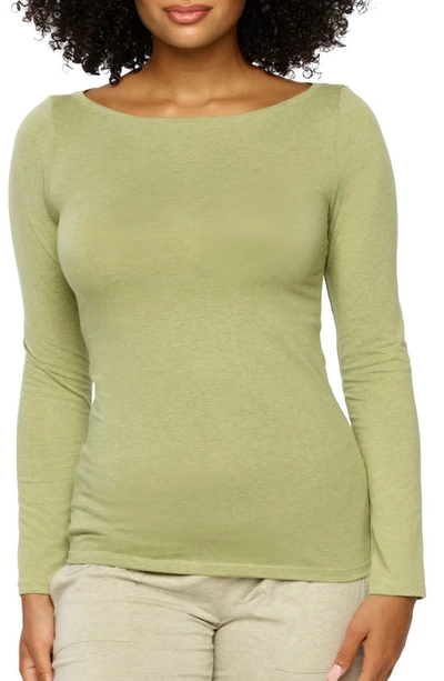 Shop Felina Long Sleeve T-shirt In Thyme