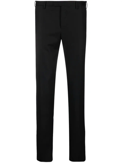 Shop Pt01 Slim-cut Tailored Trousers In Black