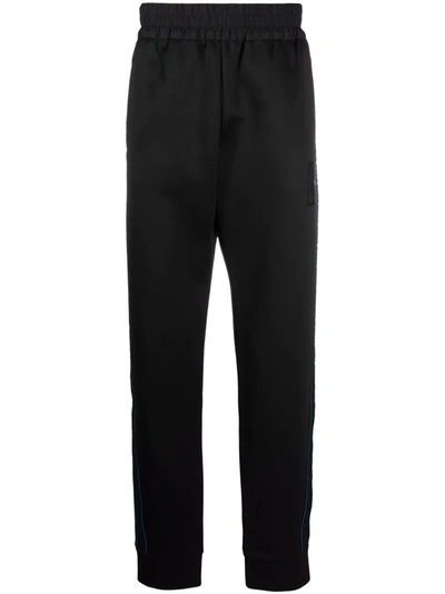 Shop Fendi Logo-patch Track Pants In Black