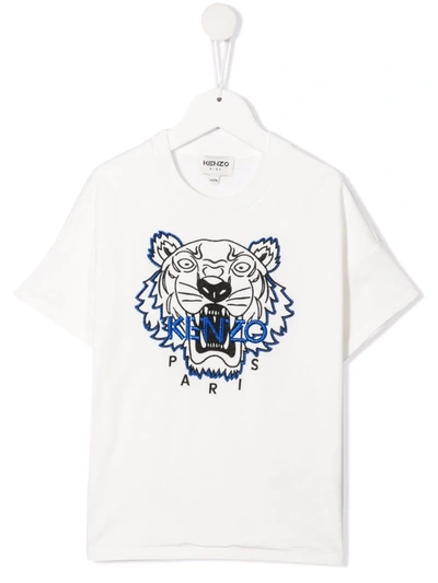 Shop Kenzo Tiger Head Print T-shirt In White