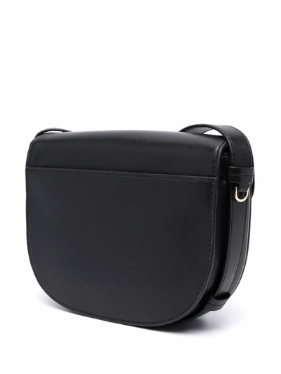 Shop Michael Michael Kors Wythe Leather Crossbody Bag In Black