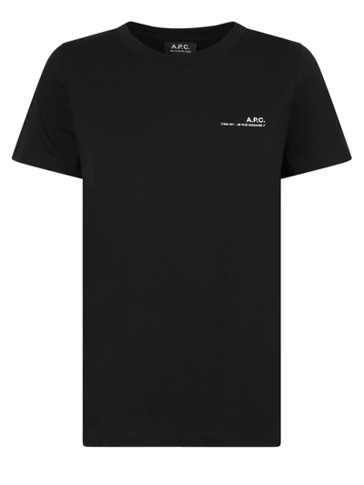 Shop Apc Printed T-shirt In Black