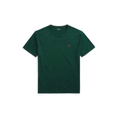 Shop Ralph Lauren Custom Slim Fit Jersey Crewneck T-shirt In College Green