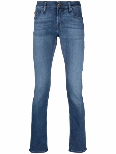 Shop 7 For All Mankind Slim-cut Jeans In 蓝色