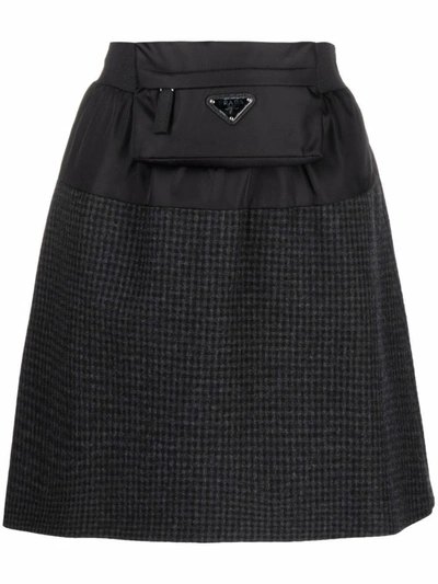 Shop Prada Black Skirt In Nero