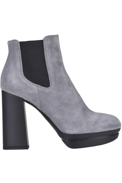 Shop Hogan Chelsea H391 Ankle Boots In Grey