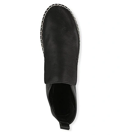 Shop Vince Ronan Leather Espadrilles In Black