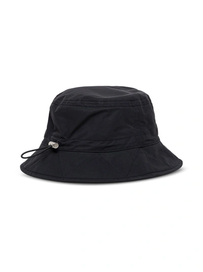 Shop Jacquemus Le Bob Picchu Cotton Hat With Logo In Black