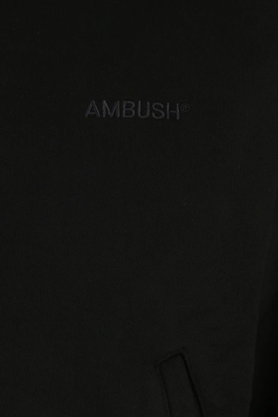 Shop Ambush Black Cotton Sweatshirt  Black  Uomo S