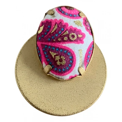 Pre-owned Kenzo Pin & Brooche In Pink