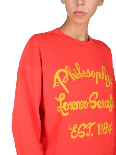 Shop Philosophy Di Lorenzo Serafini Sweatshirt With Logo In Red