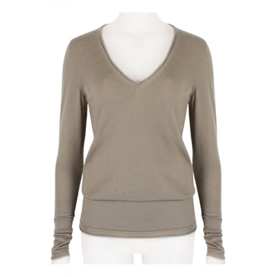 Pre-owned Agnona Cashmere Jumper In Beige