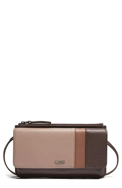 Shop Tumi Belden Leather Wallet Crossbody Bag In Dusk Spectator