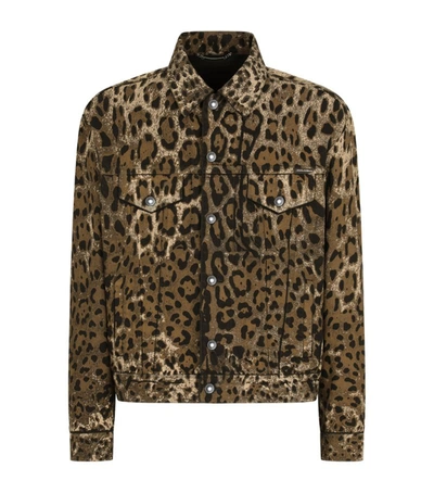Shop Dolce & Gabbana Leopard Print Blouson Jacket In Multi