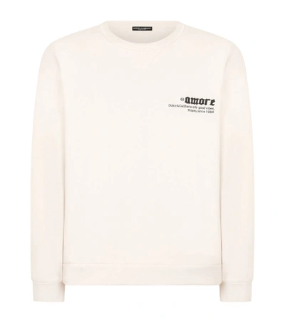 Shop Dolce & Gabbana Slogan Print Sweatshirt In Multi