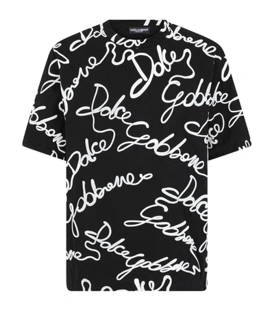 Shop Dolce & Gabbana Oversized Logo T-shirt In Multi