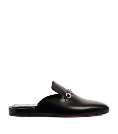 Christian Louboutin Coolito Swing Leather Slippers In Black | ModeSens