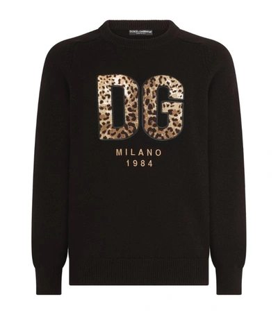 Shop Dolce & Gabbana Virgin Wool Dglogo Sweater In Multi