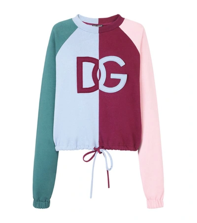 Shop Dolce & Gabbana Colour-block Logo Sweatshirt In Multi