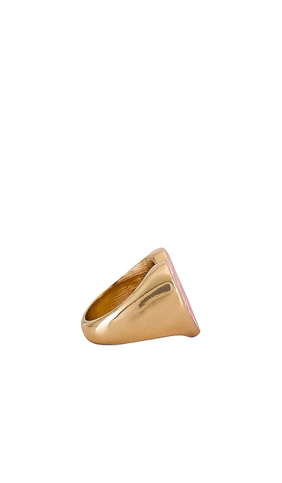 Shop 8 Other Reasons Gold Heart Ring With Resin Fuck Off In Pink