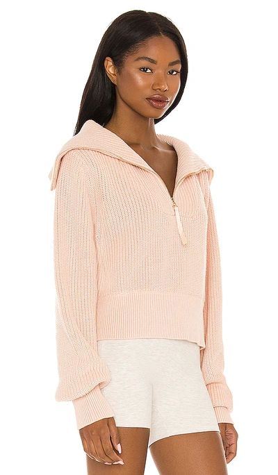 Shop Varley Mentone Pullover In Putty Pink