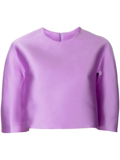 Shop Isabel Sanchis Puff-sleeved Blouse In Purple