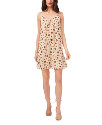 Shop 1.state Ruffle Hem Sleeveless Dress In Floating Leopard