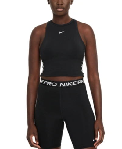 Nike Pro Dri-fit Women's Cropped Graphic Tank In Black | ModeSens