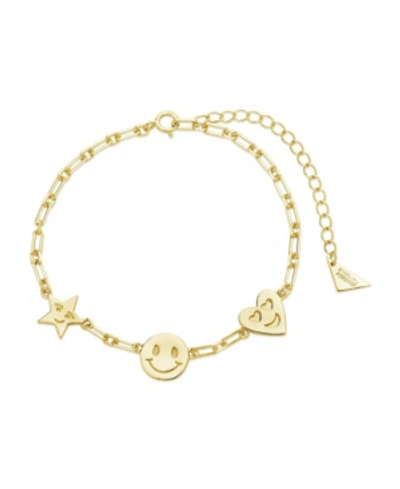 Shop Sterling Forever Women's Mixed Emotions Charm Bracelet In Gold-tone