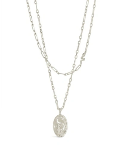 Shop Sterling Forever Women's Luna Layered Necklace In Silver-tone