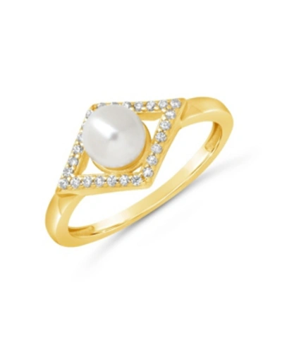 Shop Sterling Forever Women's Alessia Evil Eye Ring In Gold-tone