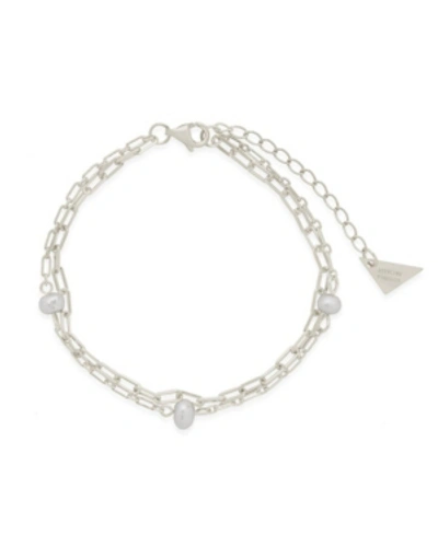 Shop Sterling Forever Women's Ivy Double Chain Bracelet In Silver-tone