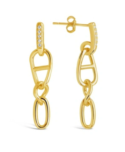 Shop Sterling Forever Women's Chicago Dangle Stud Earrings In Gold-tone