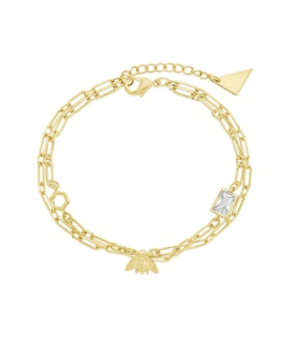 Shop Sterling Forever Women's Melina Charm Bracelet In Gold-tone