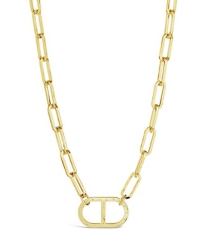 Shop Sterling Forever Women's Ezra Cubic Zirconia Stones Necklace In Gold-tone