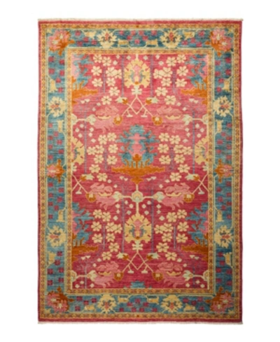 Shop Adorn Hand Woven Rugs Arts And Crafts M1705 6' X 8'9" Area Rug In Raspberry