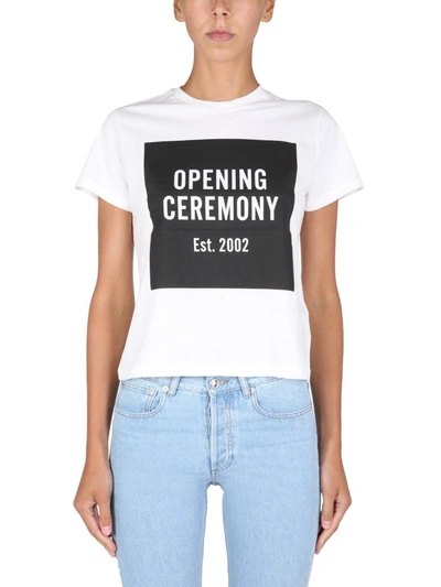 Shop Opening Ceremony Crew Neck T-shirt In White