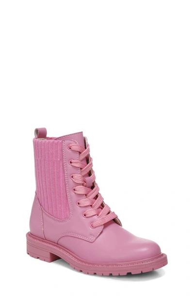 Shop Sam Edelman Lydell Mini Ribbed Combat Boot In Pink Confetti
