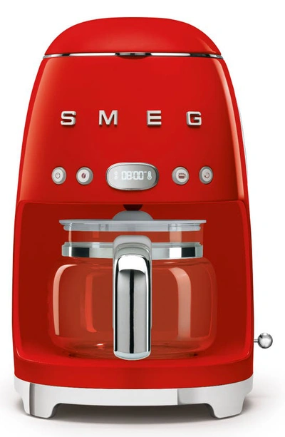 Shop Smeg '50s Retro Style 10-cup Drip Coffeemaker In Red