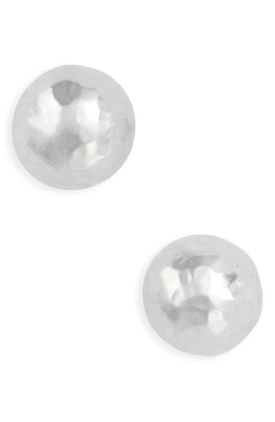 Shop Ippolita Classico Half Ball Stud Earrings In Silver