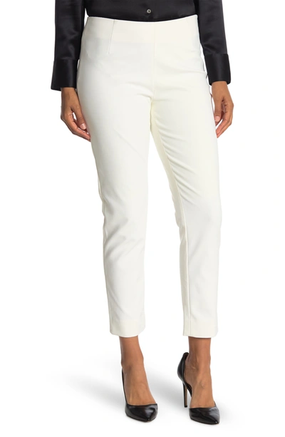 Shop Lela Rose Catherine Stretch Twill Ankle Pants In White