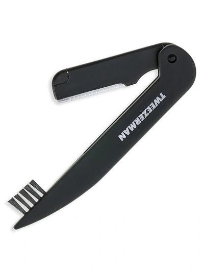 Shop Tweezerman Women's Prescision Folding Brow Razor In Black