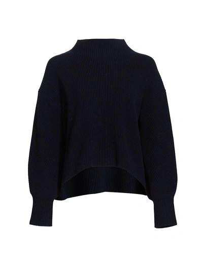 Shop A.l.c Helena Drop-shoulder Mockneck Sweater In Marino