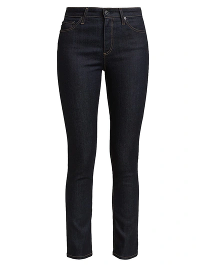 Shop Ag Mari High-rise Stretch Straight-leg Jeans In Authentic