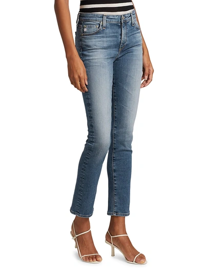 Shop Ag Mari High-rise Stretch Straight-leg Jeans In Authentic