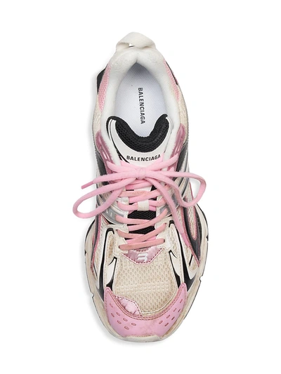 Shop Balenciaga Women's X-pander Sneakers In Pink Silver