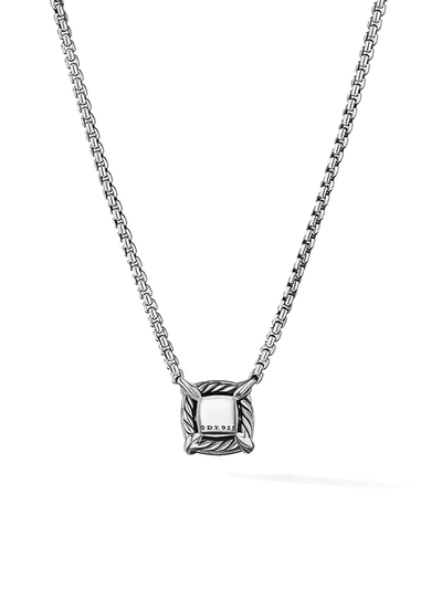 Shop David Yurman Women's Petite Chatelaine Pavé Bezel Pendant Necklace With Gemstone & Diamonds In Rhodalite Garnet