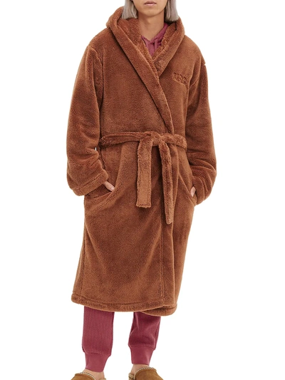Shop Ugg Men's Beckett Sherpa Robe In Cedar Bark