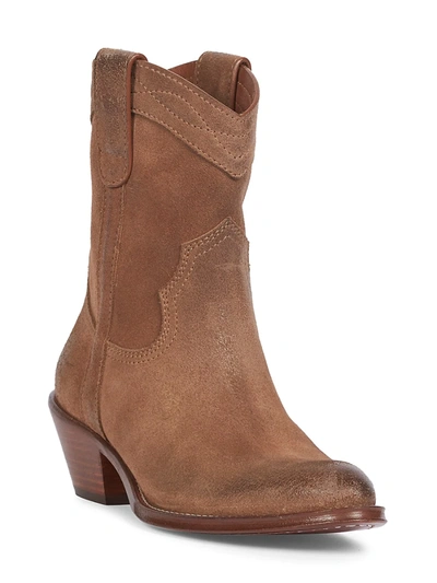 Shop Saint Laurent Women's Eastwood Leather Western Boots In Nero